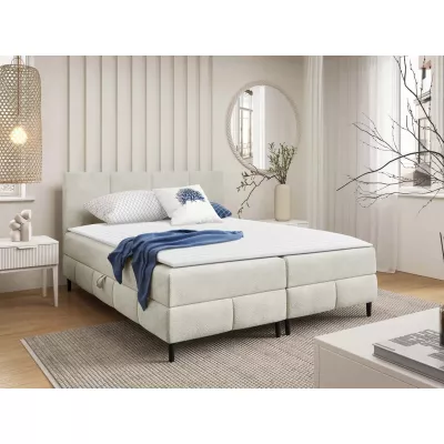 Hotelová manželská postel 200x200 NEWSOMS 2 - ecru + topper ZDARMA