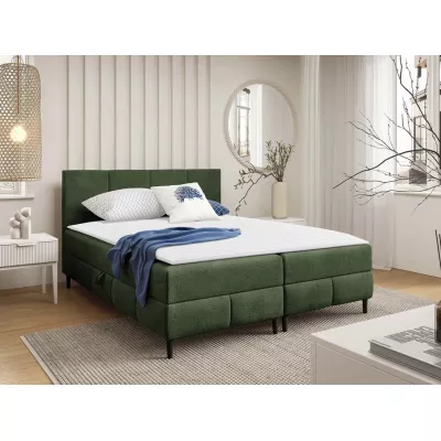 Hotelová manželská postel 160x200 NEWSOMS 2 - zelená + topper ZDARMA