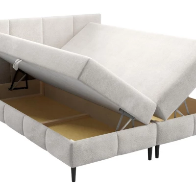 Hotelová manželská postel 180x200 NEWSOMS 2 - ecru + topper ZDARMA