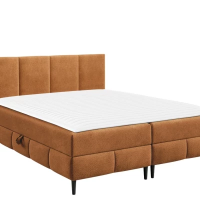 Hotelová manželská postel 180x200 NEWSOMS 2 - koňaková + topper ZDARMA