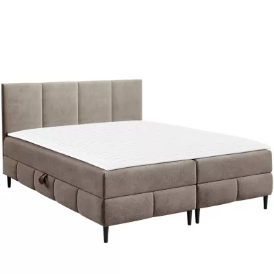 Hotelová manželská postel 140x200 NEWSOMS 2 - béžová + topper ZDARMA