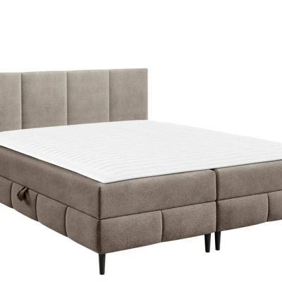 Hotelová manželská postel 160x200 NEWSOMS 2 - béžová + topper ZDARMA