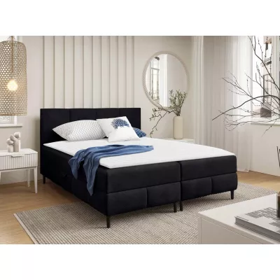 Hotelová manželská postel 180x200 NEWSOMS 2 - černá + topper ZDARMA