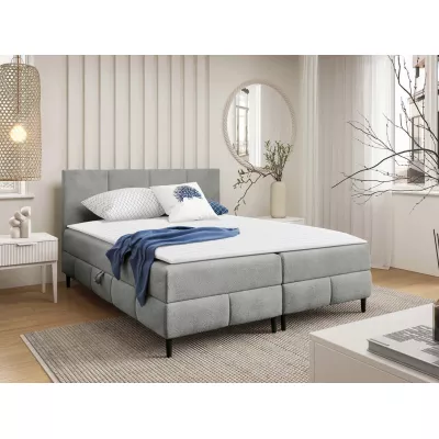 Hotelová manželská postel 180x200 NEWSOMS 2 - šedá + topper ZDARMA