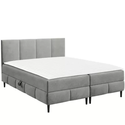 Hotelová manželská postel 180x200 NEWSOMS 2 - šedá + topper ZDARMA