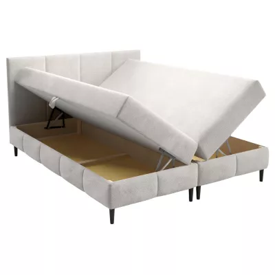 Hotelová manželská postel 140x200 NEWSOMS 2 - koňaková + topper ZDARMA