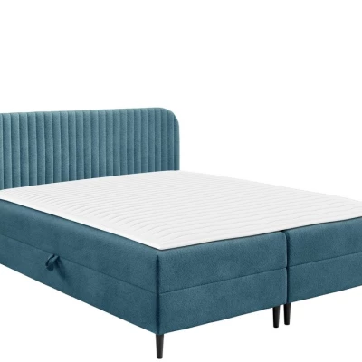 Kontinentální manželská postel 160x200 NEWSOMS 1 - modrá + topper ZDARMA