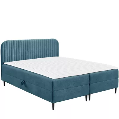 Kontinentální manželská postel 180x200 NEWSOMS 1 - modrá + topper ZDARMA