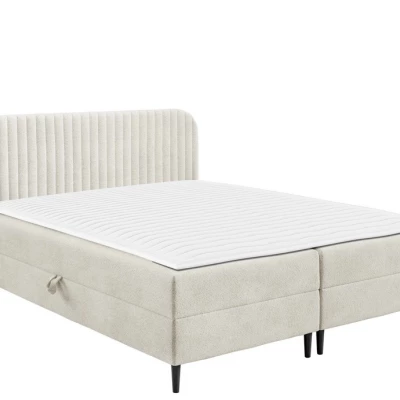 Kontinentální manželská postel 200x200 NEWSOMS 1 - ecru + topper ZDARMA