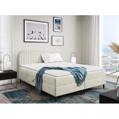 Kontinentální manželská postel 180x200 NEWSOMS 1 - ecru + topper ZDARMA