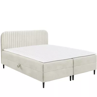 Kontinentální manželská postel 160x200 NEWSOMS 1 - ecru + topper ZDARMA