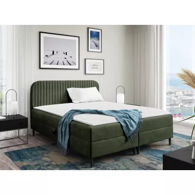 Kontinentální manželská postel 200x200 NEWSOMS 1 - zelená + topper ZDARMA