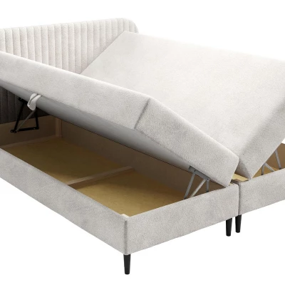 Kontinentální manželská postel 180x200 NEWSOMS 1 - ecru + topper ZDARMA