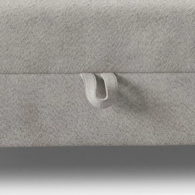 Kontinentální jednolůžková postel 120x200 NEWSOMS 1 - ecru + topper ZDARMA