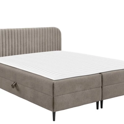 Kontinentální manželská postel 200x200 NEWSOMS 1 - béžová + topper ZDARMA