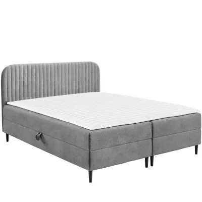 Kontinentální manželská postel 180x200 NEWSOMS 1 - šedá + topper ZDARMA
