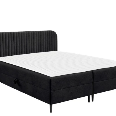 Kontinentální manželská postel 160x200 NEWSOMS 1 - černá + topper ZDARMA