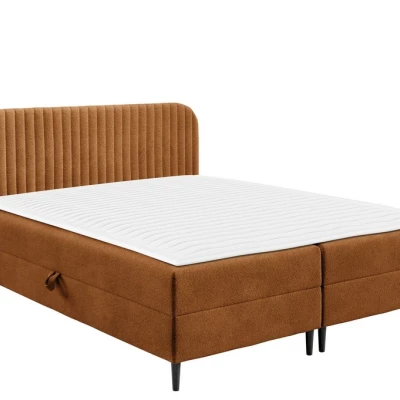 Kontinentální manželská postel 160x200 NEWSOMS 1 - koňaková + topper ZDARMA