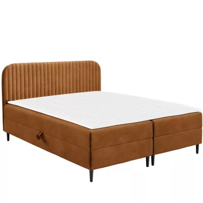 Kontinentální manželská postel 140x200 NEWSOMS 1 - koňaková + topper ZDARMA