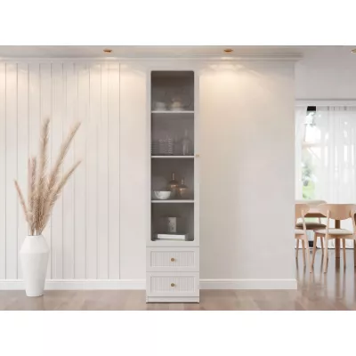 Úzká prosklená vitrína SALTIVILLE - kašmír