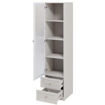 Úzká prosklená vitrína SALTIVILLE - kašmír