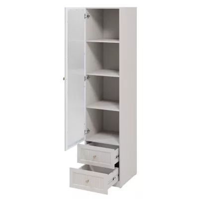 Úzká prosklená vitrína SALTIVILLE - kašmír