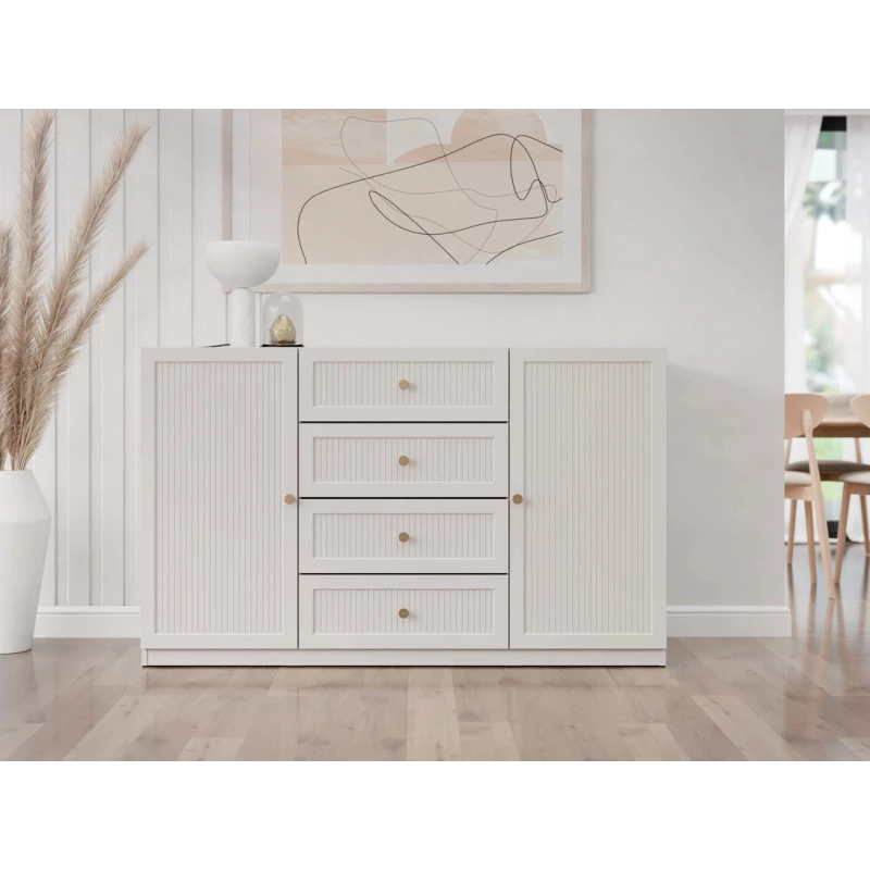 Komoda s dvířky a šuplíky SALTIVILLE - kašmír