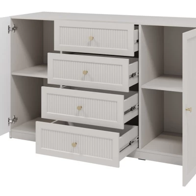 Komoda s dvířky a šuplíky SALTIVILLE - kašmír