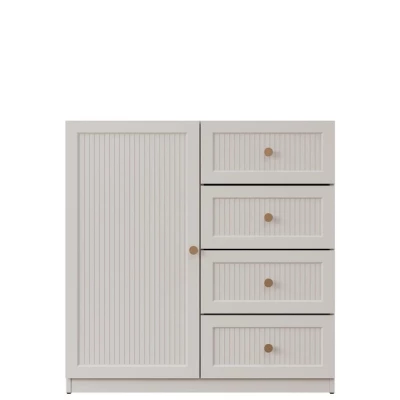 Úzká komoda s dvířky a šuplíky SALTIVILLE - kašmír