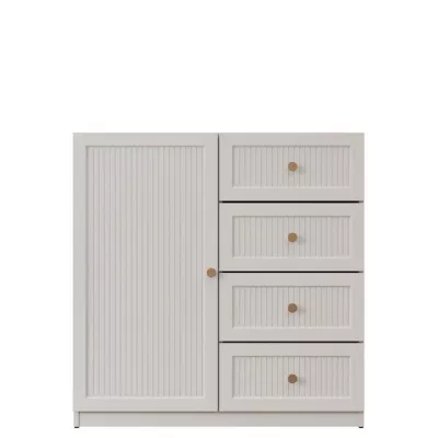 Úzká komoda s dvířky a šuplíky SALTIVILLE - kašmír