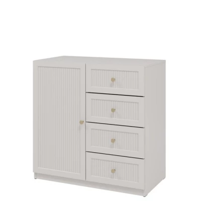 Úzká komoda s dvířky a šuplíky SALTIVILLE - kašmír