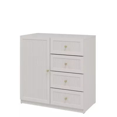 Úzká komoda s dvířky a šuplíky SALTIVILLE - kašmír