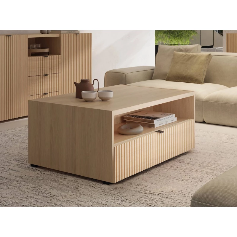 Konferenční stolek TROUTDALE - dub vicenza