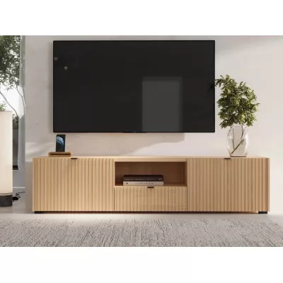 Televizní široký stolek TROUTDALE - dub vicenza