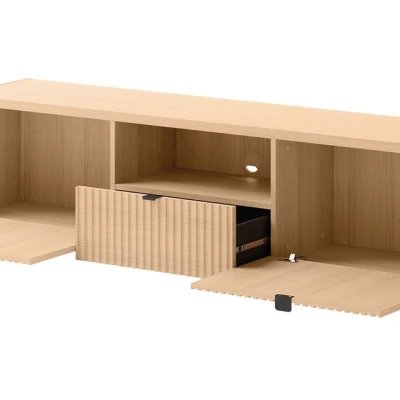 Televizní široký stolek TROUTDALE - dub vicenza