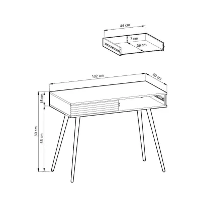 Konzolový stolek JENY 2 - černý / zlatý / zlaté nožky