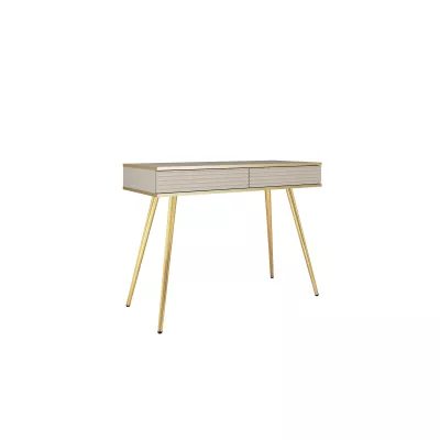 Konzolový stolek JENY 2 - béžový / zlatý / zlaté nožky