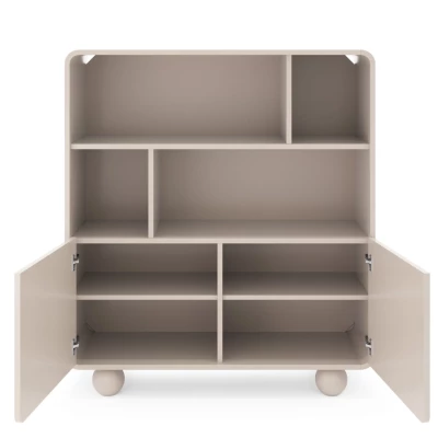 Policový regál s dvířky DARIO - kašmír