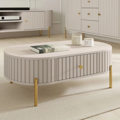 Konferenční stolek TAZEVEL - pískový béžový