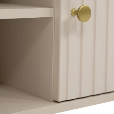 Široký TV stolek TAZEVEL - pískový béžový