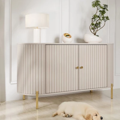 Komoda s dvířky TAZEVEL - písková béžová