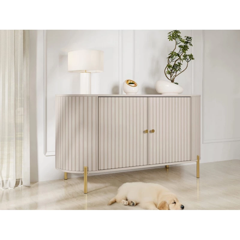 Komoda s dvířky TAZEVEL - písková béžová