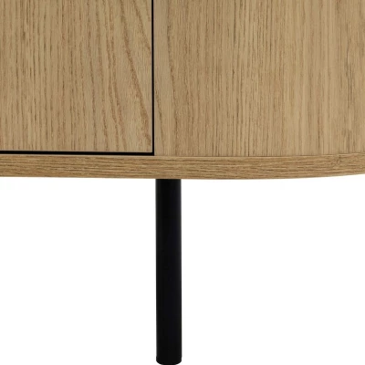 Kombinovaná komoda TANGIER - dub cremona / černý mramor / černá