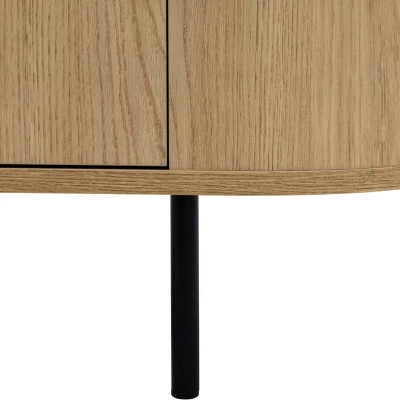 TV stolek TANGIER - dub cremona / černý mramor / černý