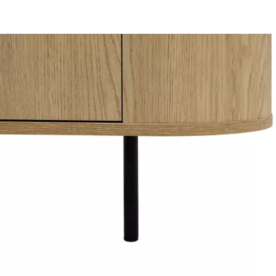 Nábytek do obývacího pokoje TANGIER - dub cremona / černý mramor / černý