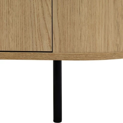 Nábytek do obývacího pokoje TANGIER - dub cremona / černý mramor / zlatý