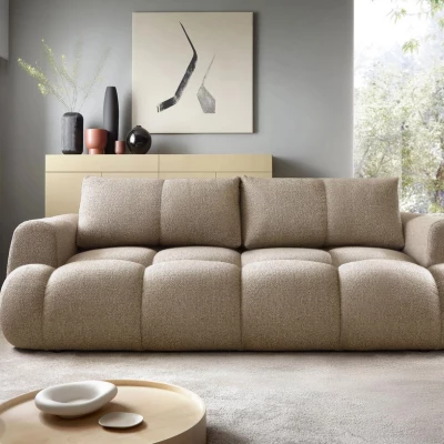 Rozkládací pohovka s úložným prostorem ERBIN - tmavá béžová