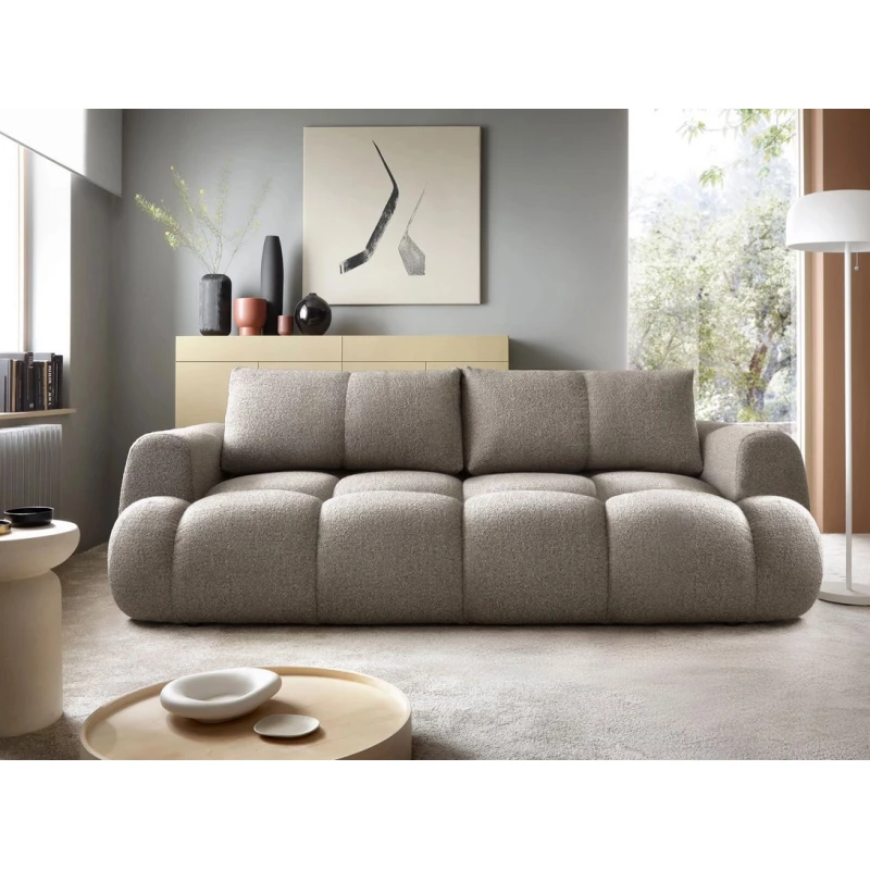 Rozkládací pohovka s úložným prostorem ERBIN - teplá šedá