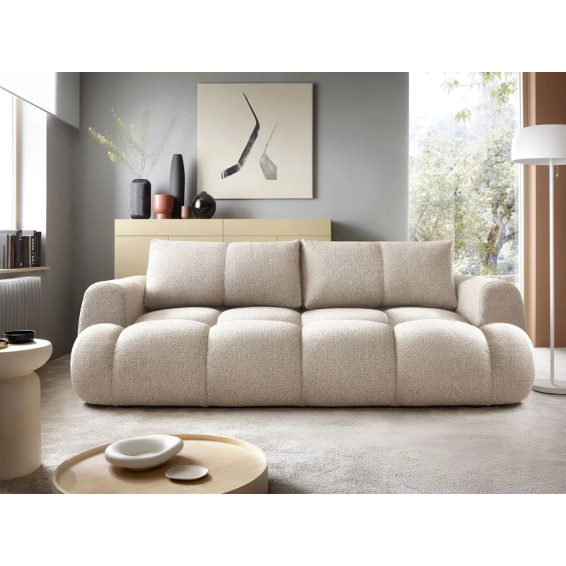 Rozkládací pohovka s úložným prostorem ERBIN - béžová