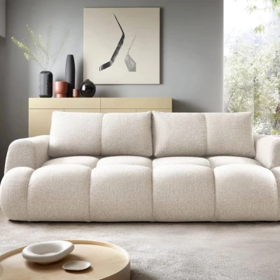 Rozkládací pohovka s úložným prostorem ERBIN - studená béžová